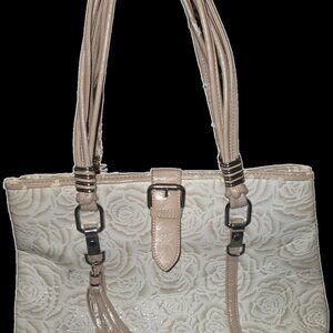 cream/off-white tote bag